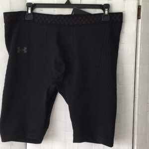 Mens Under Armour  Rush Heatgear Shorts black size XXL seamless long shorts #629